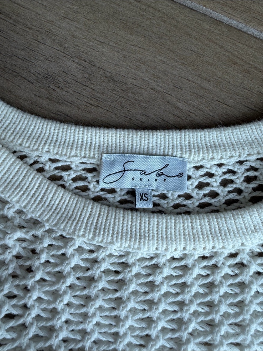 Sabo Skirt Ivory Crochet Knit Set - Picture 5 of 6